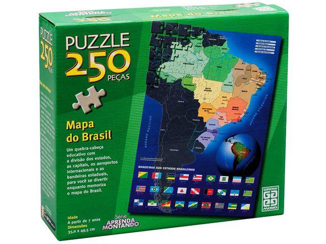 Imagem de Quebra-Cabeça Mapa do Brasil 250 Peças 