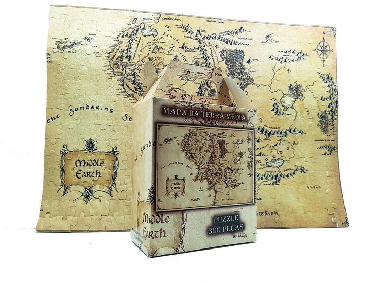 Quebra-Cabeça Mapa Terra Média 300 peças MDF Menor preço em Quebra-Cabeça Mapa Terra Média 300 peças MDF