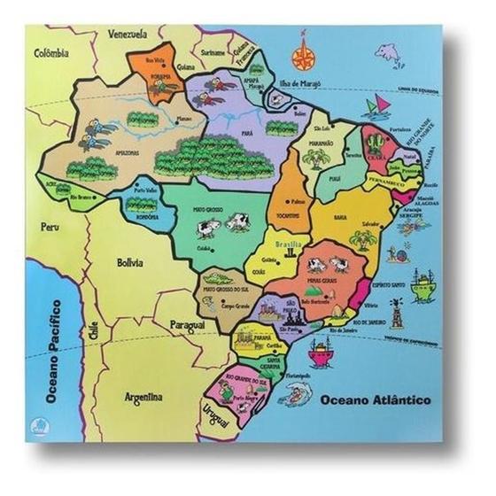 Imagem de Quebra Cabeça Mapas - Regioes