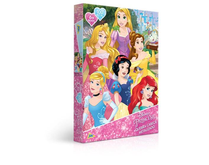 Imagem de Quebra-cabeça metalizado Princesas da Disney - 100 peças