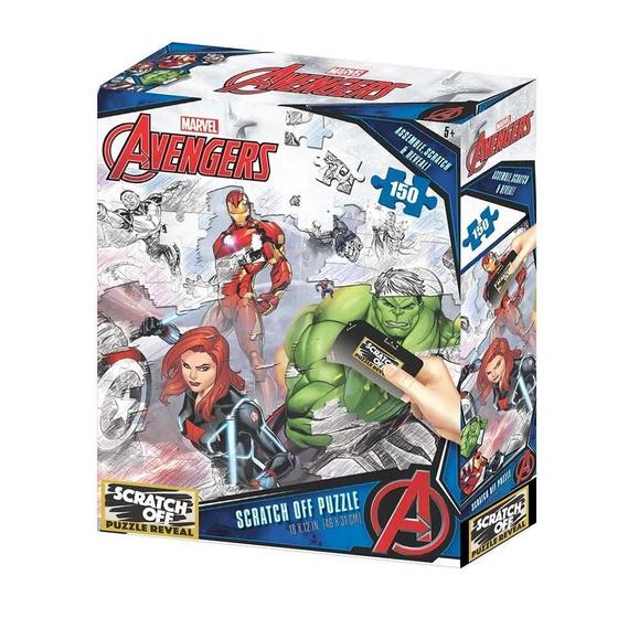 Imagem de Quebra-Cabeça Os Vingadores Scratch Off Multikids - Br1316
