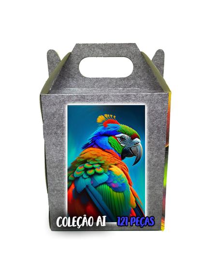 Imagem de Quebra-Cabeça Pássaro Colorido 121 peças Coleção AI