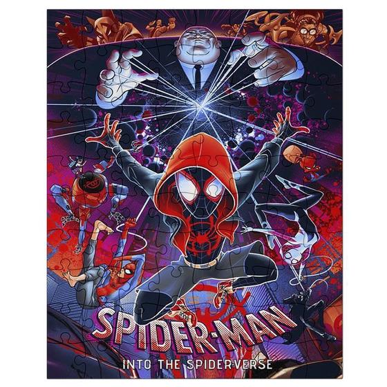 Imagem de Quebra-Cabeça Personalizado 90 Peças - 30 cm x 20 cm Homem Aranha no Aranha Verso Spider  (BDX4)