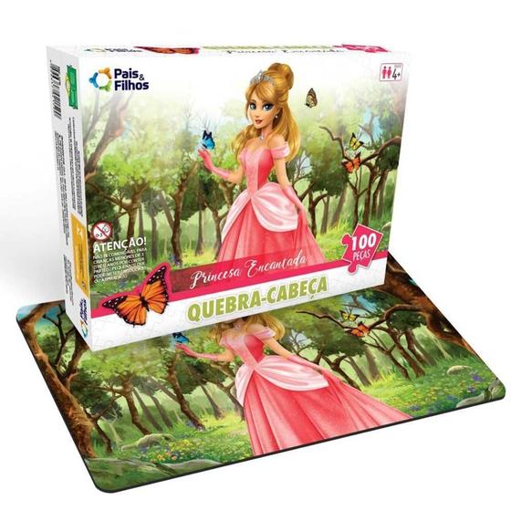 Imagem de Quebra Cabeça Princesa Encantada - 100 Peças - Pais E Filhos