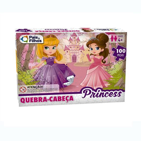 Imagem de Quebra Cabeça Princesas 100 Pçs Pais & Filhos