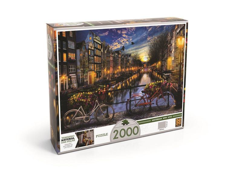 Imagem de Quebra-Cabeça Puzzle 2000 Peças - Verão em Amsterdã - Grow