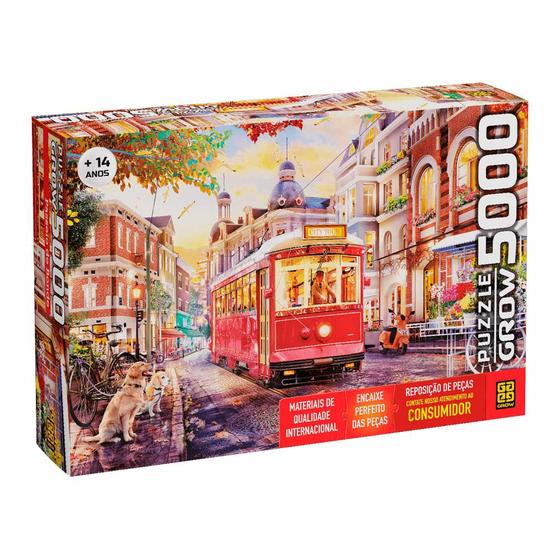 Quebra-Cabeça - Puzzle - 5000 peças - Passeio de Bonde - Grow - Quebra ...