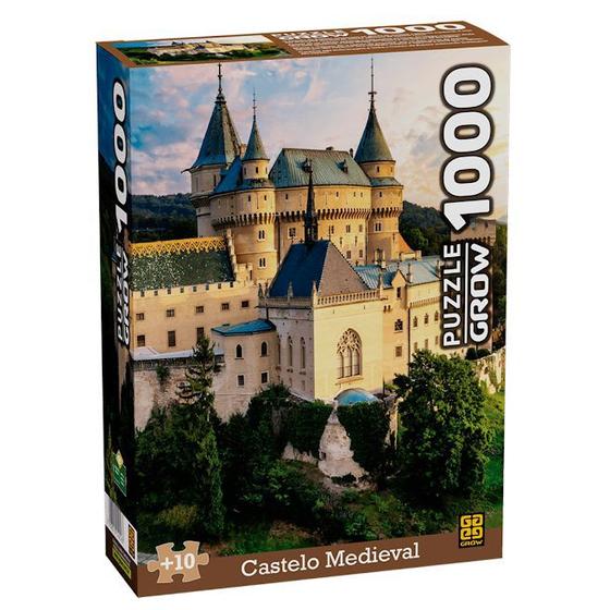 Imagem de Quebra Cabeça Puzzle Castelo Medieval 1000 Peças Grow