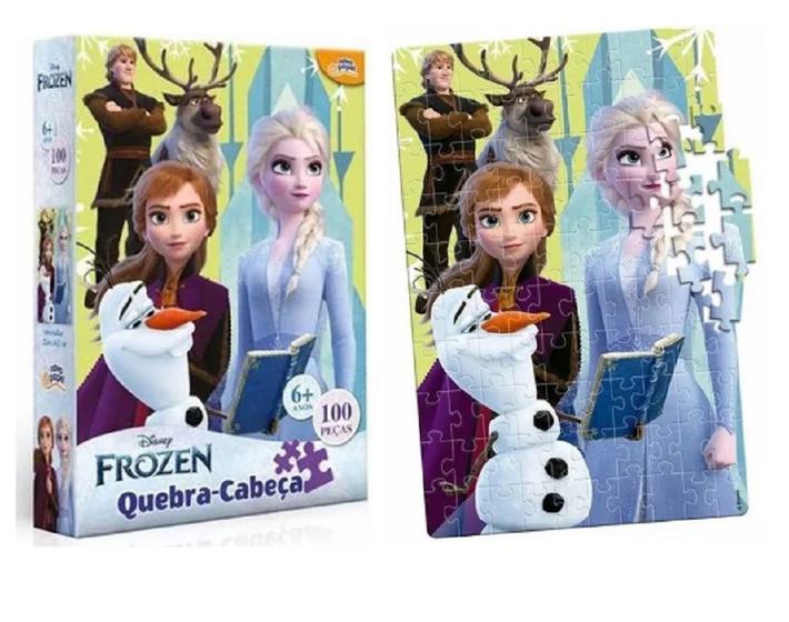Imagem de Quebra Cabeça Puzzle Frozen 100 Peças - Toyster