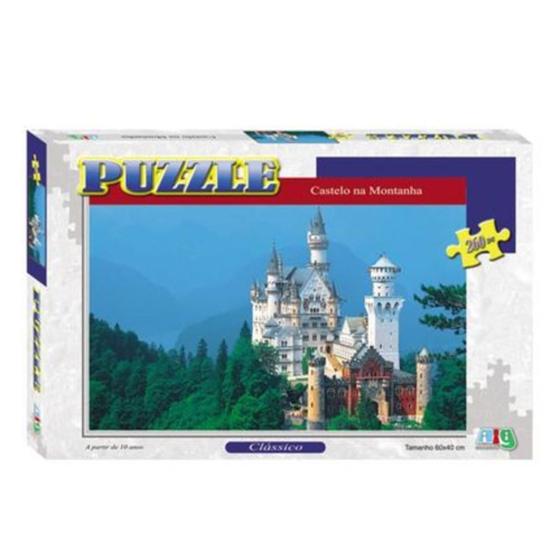 Imagem de Quebra Cabeça Puzzle Infantil Castelo Montanha 260 Peças Nig