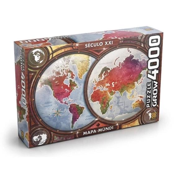 Quebra-cabeça Puzzle Mapa Mundi 4000 Peças 3463 Grow Menor preço em Quebra-cabeça Puzzle Mapa Mundi 4000 Peças 3463 Grow