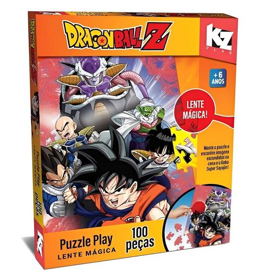 Imagem de Quebra Cabeça Puzzle Play Lente Mágica Dragon Ball Z 100 Peças 1262 - Elka