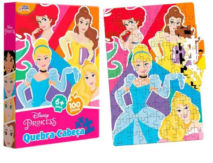 Imagem de Quebra Cabeça Puzzle Princesas 100 Peças - Toyster