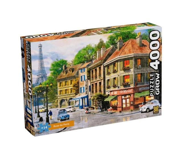 Imagem de Quebra-Cabeça Puzzle Ruas de Paris 4000 Peças - Grow 4102