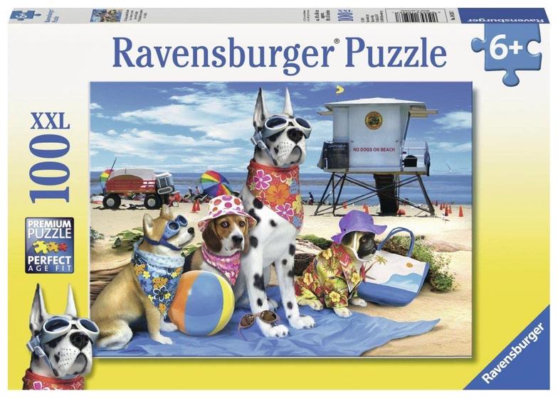 Imagem de Quebra-cabeça Ravensburger Sem cães na praia 100 peças