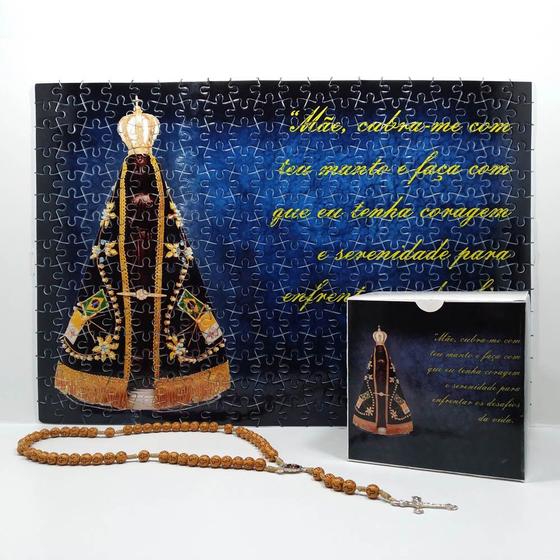 Imagem de Quebra-Cabeça Religioso Nossa Senhora Aparecida de 300 peças + Terço Especial