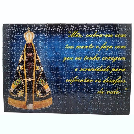 Imagem de Quebra-Cabeça Religioso Nossa Senhora Aparecida de 500 peças em MDF