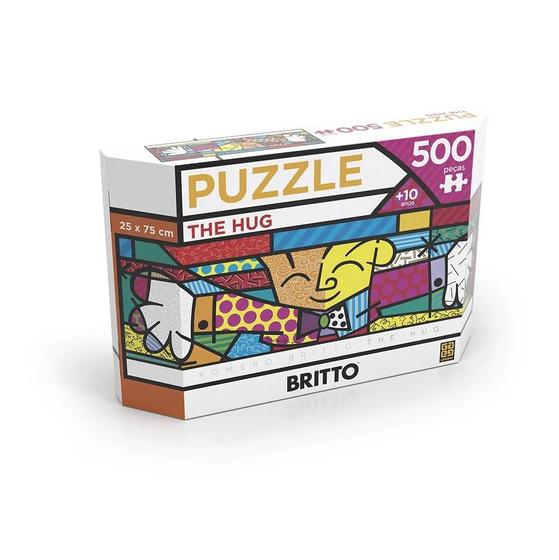 Quebra-Cabeça Romero Britto The Hug 500 pçs - Grow 03401 Menor preço em Quebra-Cabeça Romero Britto The Hug 500 pçs - Grow 03401