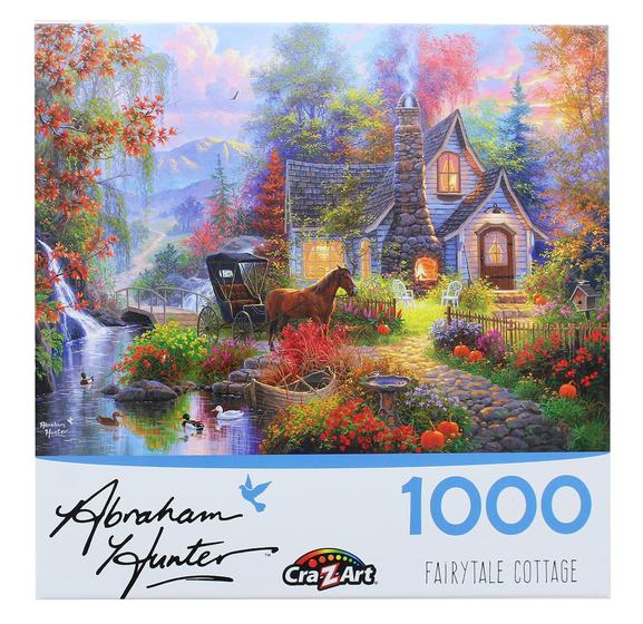 Imagem de Quebra-cabeça RoseArt Abraham Hunter Fairytale Cottage 1000 unidades