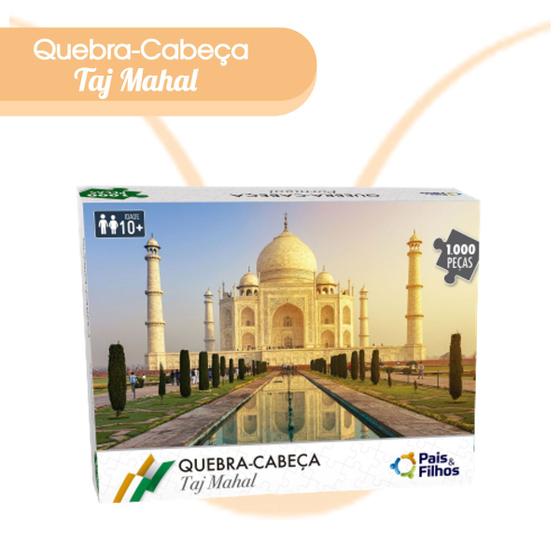 Imagem de Quebra-Cabeça Taj Mahal 1000 Peças Índia Pai e Filhos Puzzle