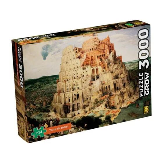 Imagem de Quebra Cabeça Torre De Babel Com 3000 Peças 04595 - Grow