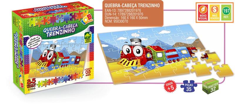 Imagem de Quebra Cabeça - Trenzinho - Iob Brinquedos