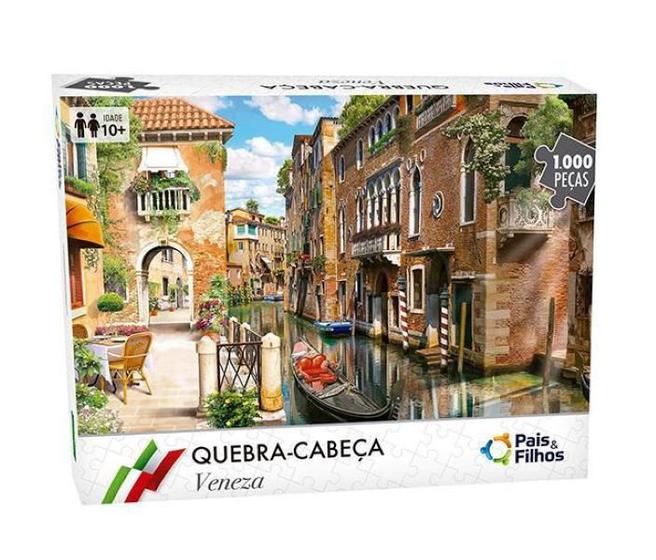 Imagem de Quebra Cabeça Veneza Com 1040 Pecas Cartonado 74 X 54 Cm