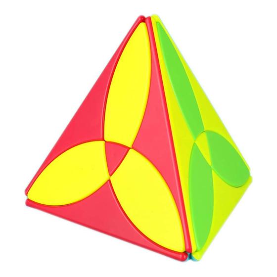 Imagem de Quebra-Cabeça Wilking Clover Pyramid - Cubo Mágico Tetraedro de 3 Folhas