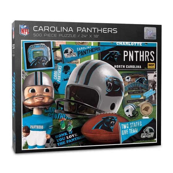 Imagem de Quebra-cabeça YouTheFan NFL Carolina Panthers Retro 500 peças