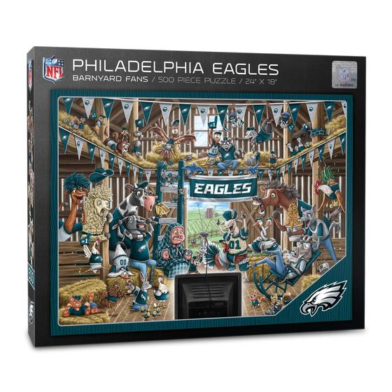 Imagem de Quebra-cabeça YouTheFan NFL Philadelphia Eagles Barnyard Fans 500 unidades