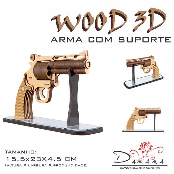 Imagem de  Quebra cabeças 3d arma suporte decoração ornamento enfeite