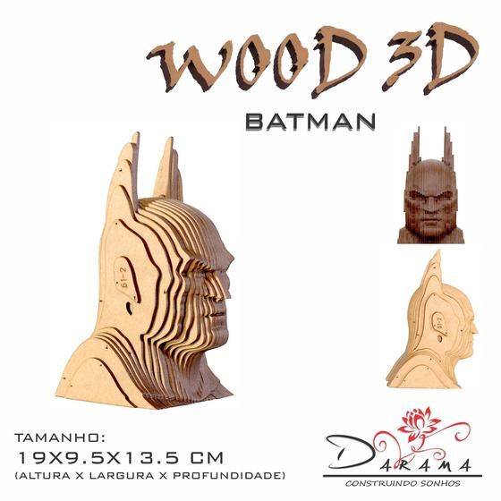 Imagem de Quebra Cabeças 3D Batman Decoração Ornamento Enfeite
