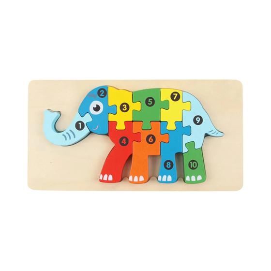 Imagem de Quebra-cabeças 3D De Madeira Com Animais De Desenho Animado Para Crianças, Brinquedos Educativos
