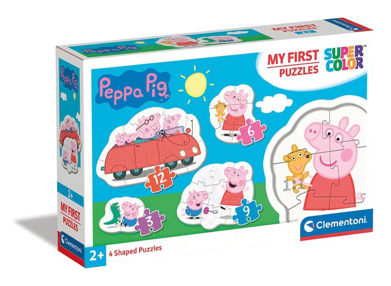 Imagem de Quebra-cabeças Clementoni Peppa Pig My First 3+6+9+12 peças 2+