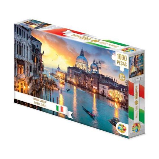 Quebra cabeças premium 1000 pçs - veneza - GGB Menor preço em Quebra cabeças premium 1000 pçs - veneza - GGB