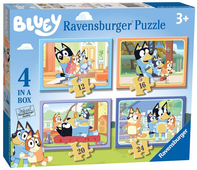 Imagem de Quebra-cabeças Ravensburger Bluey 4 em caixa de 12, 16, 20, 24 peças