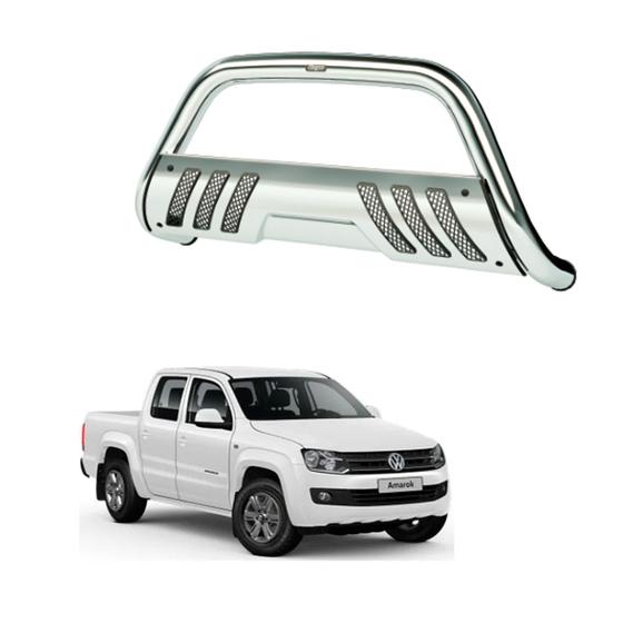 Imagem de Quebra Mato Amarok 2010 2011 2012 2013 Com Grade Cromo