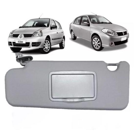 Imagem de Quebra Sol Clio 1999 a 2016 e Symbol 2009 a 2013 Esquerdo com Espelho