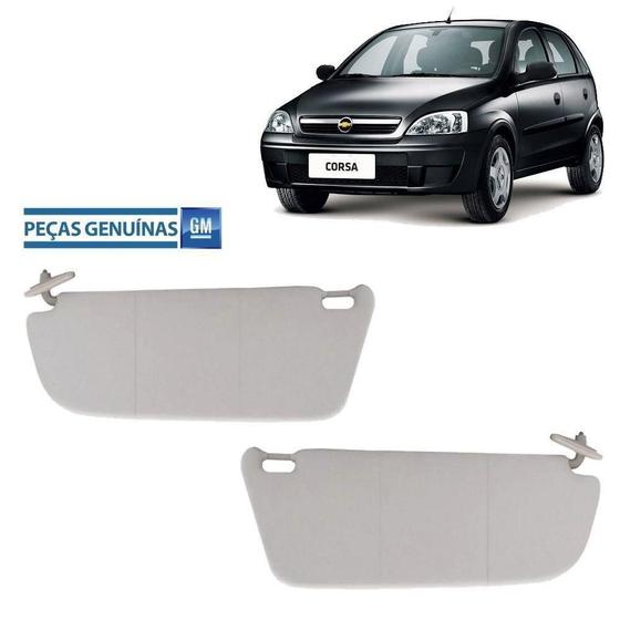 Imagem de Quebra-Sol  Corsa Sedan 2002 a 2012 Par Com Bolsa