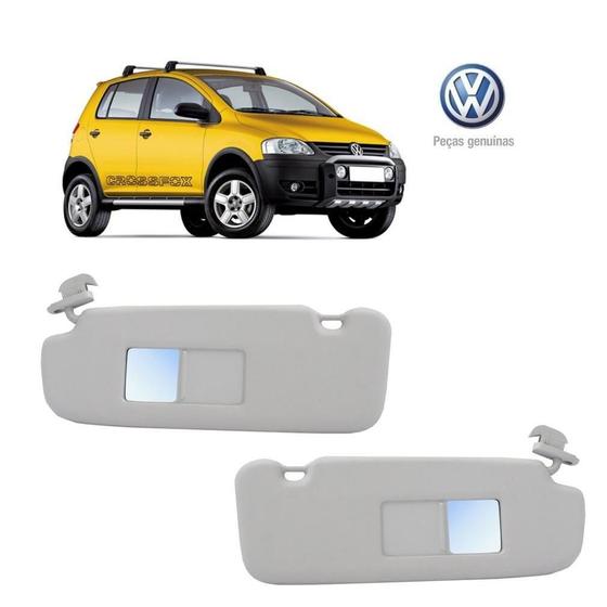 Imagem de Quebra Sol Crossfox 2003 Iluminação Cinza  VW Par