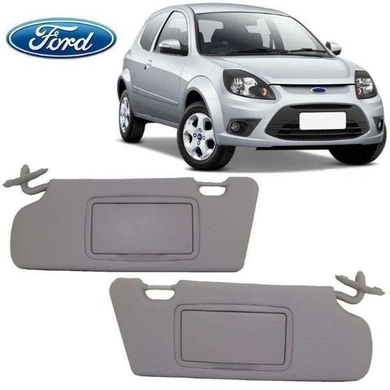 Imagem de Quebra Sol Ford Ka Black 2001 Com Espelho Par