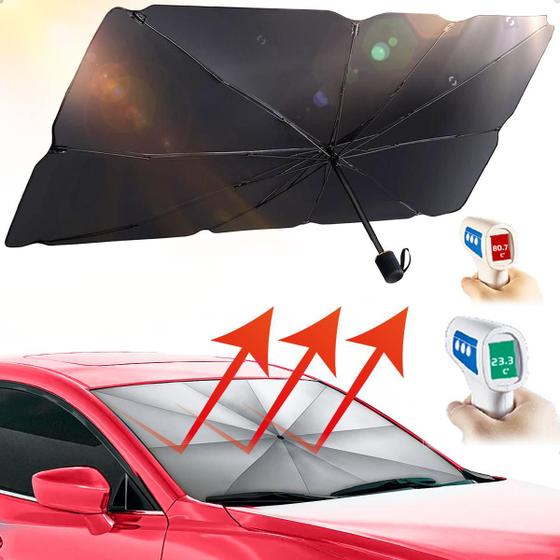 Imagem de Quebra Sol Para Brisa Carro Protetor Solar Guarda Chuva Linha Premium