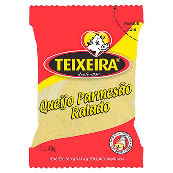 Queijo Parmesão Ralado 25X40G - Teixeira CX c/25 Menor preço em Queijo Parmesão Ralado 25X40G - Teixeira CX c/25
