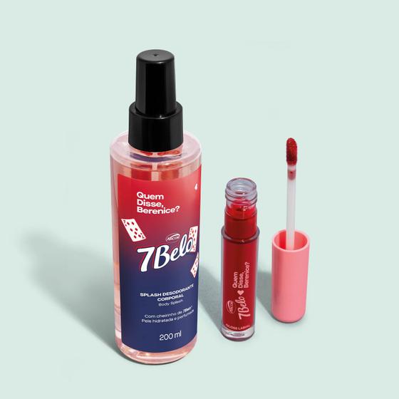 Imagem de Quem disse, Berenice Kit 7Belo: Body Splash Desodorante Colônia 200ml + Gloss Labial Explosão de Framboesa 4ml