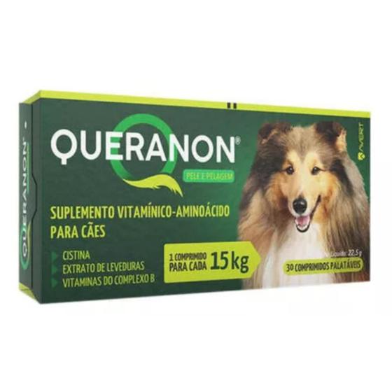 Imagem de Queranon 15Kg Suplemento Vitamínico Cães 30 Comprimidos