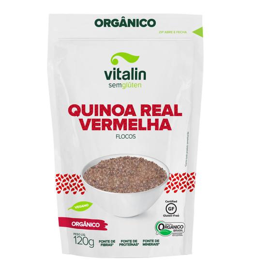 Imagem de Quinoa Real Vermelha em Flocos Orgânico 120g - Vitalin