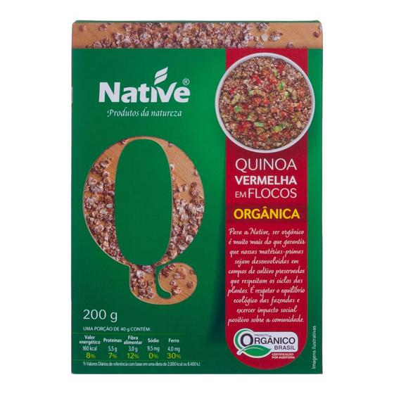 Imagem de Quinoa Vermelha Em Flocos Orgânica Native 200g