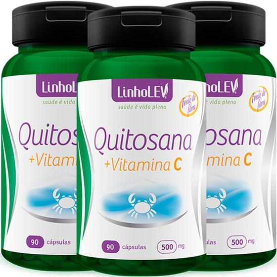 Imagem de Quitosana + Vitamina C 3 Frascos