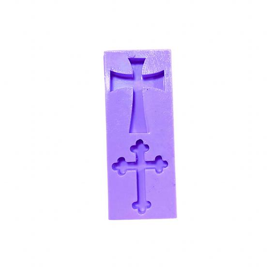 Imagem de R117 Molde de silicone crucifixo resina decorar