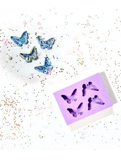 Imagem de R430 Molde de silicone pingente borboleta resina